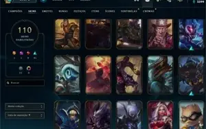 CONTA LOL LV 316 COM 110 SKINS