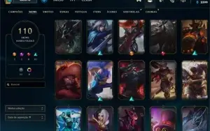 CONTA LOL LV 316 COM 110 SKINS