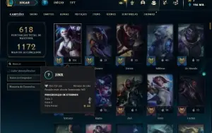 Unranked com TODOS os champs e 164 Skins ( ADC / TOP )