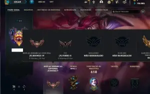 Unranked com TODOS os champs e 164 Skins ( ADC / TOP )