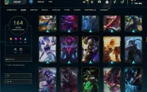 Unranked com TODOS os champs e 164 Skins ( ADC / TOP )