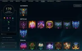 Conta platina 2 com 230 Skins