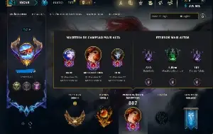 Conta De Lol/Full Acesso/Honra 5 /169(19) Skins/Level 719/