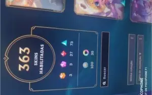 Vendo minha conta do lol com 363 skins