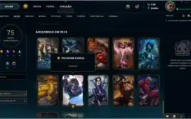 Gold 1, todos os champ, 75 skins(ultimate ezreal) MMR alto