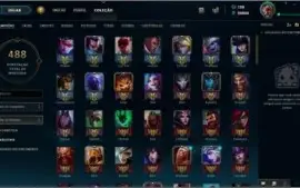 Gold 1, todos os champ, 75 skins(ultimate ezreal) MMR alto