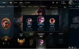 Gold 1, todos os champ, 75 skins(ultimate ezreal) MMR alto