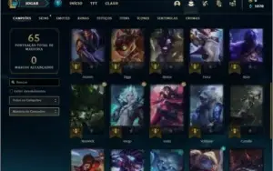 Conta diamante 4 com 1 skin e 27 champs