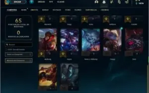 Conta diamante 4 com 1 skin e 27 champs