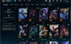 Conta diamante 4 com 1 skin e 27 champs