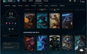 CONTA MAIN LEAGUE OF LEGENDS -GOLD V-