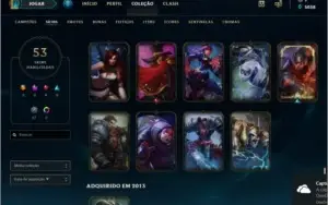 CONTA MAIN LEAGUE OF LEGENDS -GOLD V-