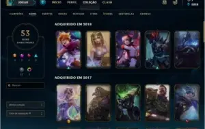 CONTA MAIN LEAGUE OF LEGENDS -GOLD V-