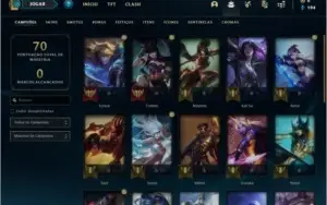 Conta platina 1 com 4 skins e 27 champs