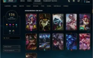 R$1300 gastos, 126 skins, 49 de sentinela, 188 ícones