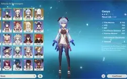 🔴AR 49 ⭐ Ayaka, Ganyu, Shenhe, Diluc, Keqing 5 + Arma 5 ⭐🔴