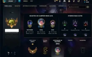 Conta ouro 2 com 120 Champs e 70 Skins + 500k de Sona