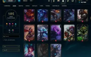 Bronze 2 com TODOS os champs e 185 Skins ( Mais de 40 Jogos)