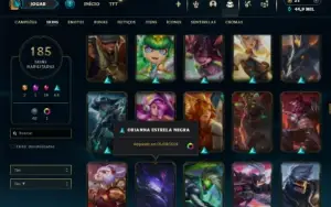 Bronze 2 com TODOS os champs e 185 Skins ( Mais de 40 Jogos)