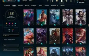 Bronze 2 com TODOS os champs e 185 Skins ( Mais de 40 Jogos)