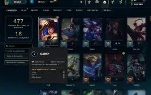 Bronze 2 com TODOS os champs e 185 Skins ( Mais de 40 Jogos)
