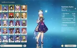 AR 43 Ayaka + Venti + Kazuha + Diluc C1 + Jean + Lança Jade