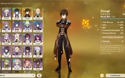 Conta Genshin Com: Ganyu, Yelan, Zhongli