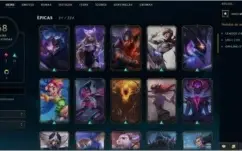 Conta gold 3 com 30 jogos mmr alto 70 skins 100 champs
