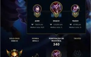 Conta gold 3 com 30 jogos mmr alto 70 skins 100 champs