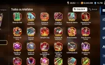 Conta com 4 ML e 16 k de gemas e 1000 folhas