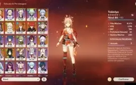 Conta Genshin Impact - Yoimiya / Ganyu / Cyno / Childe ++ 🔥