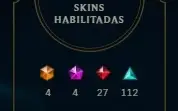 CONTA LOL D4 353 SKINS, 52 CROMAS