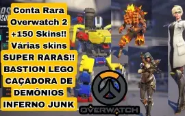 Conta RARA overwatch, 150+ Skins e diversos itens!