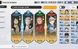 Conta Black Clover Starter lvl 3 Mars + Lotus + Fuegoleon