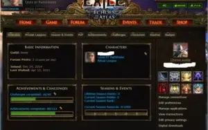 Vendo conta do Path of Exile - PC