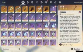 Conta Genshi Impact Varios personagens e sua arma assinatura