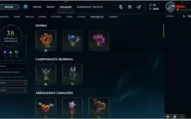 CONTA DE LOL LVL 136 COM 476 SKINS FULL CHAMPIONS