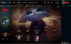 CONTA DE LOL LVL 136 COM 476 SKINS FULL CHAMPIONS