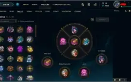 CONTA DE LOL LVL 136 COM 476 SKINS FULL CHAMPIONS