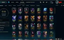 CONTA DE LOL LVL 136 COM 476 SKINS FULL CHAMPIONS