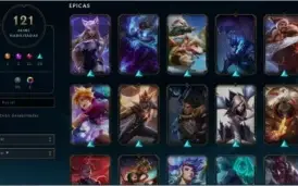 Vendo conta de lol d3 121 skins