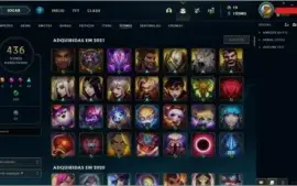 Platina 4 - Todos os champions e mais de 350 skins