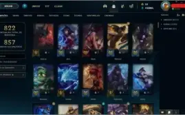 Platina 4 - Todos os champions e mais de 350 skins