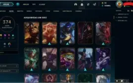 Platina 4 - Todos os champions e mais de 350 skins