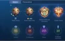CONTA COM SKINS RARAS MOBILE LEGENDS, TENHO TODOS OS ACESSOS