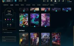 Esmeralda 3 com 50 Champs e 14 Skins + 2 Fragmentos