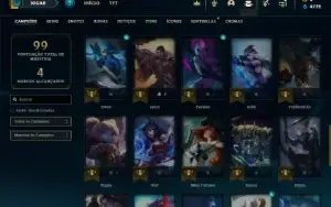 Esmeralda 3 com 50 Champs e 14 Skins + 2 Fragmentos