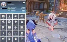Conta Genshin Impact Ganyu + Mona