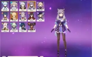 GENSHIN IMPACT AR20 NA / Keqing e vários personagens/armas