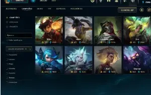 Conta lol 155 campeões 147 skins MESTRE (ex challenger)